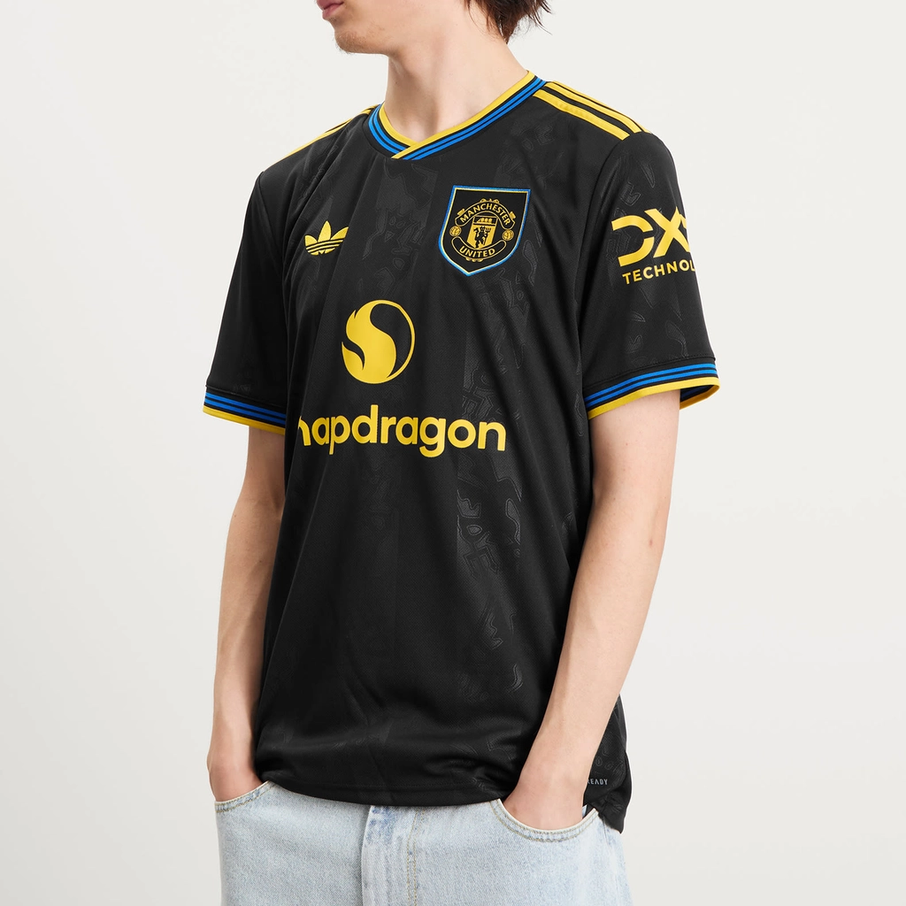Adidas Originals Men's Manchester United 25/26 3rd Jersey Top Black